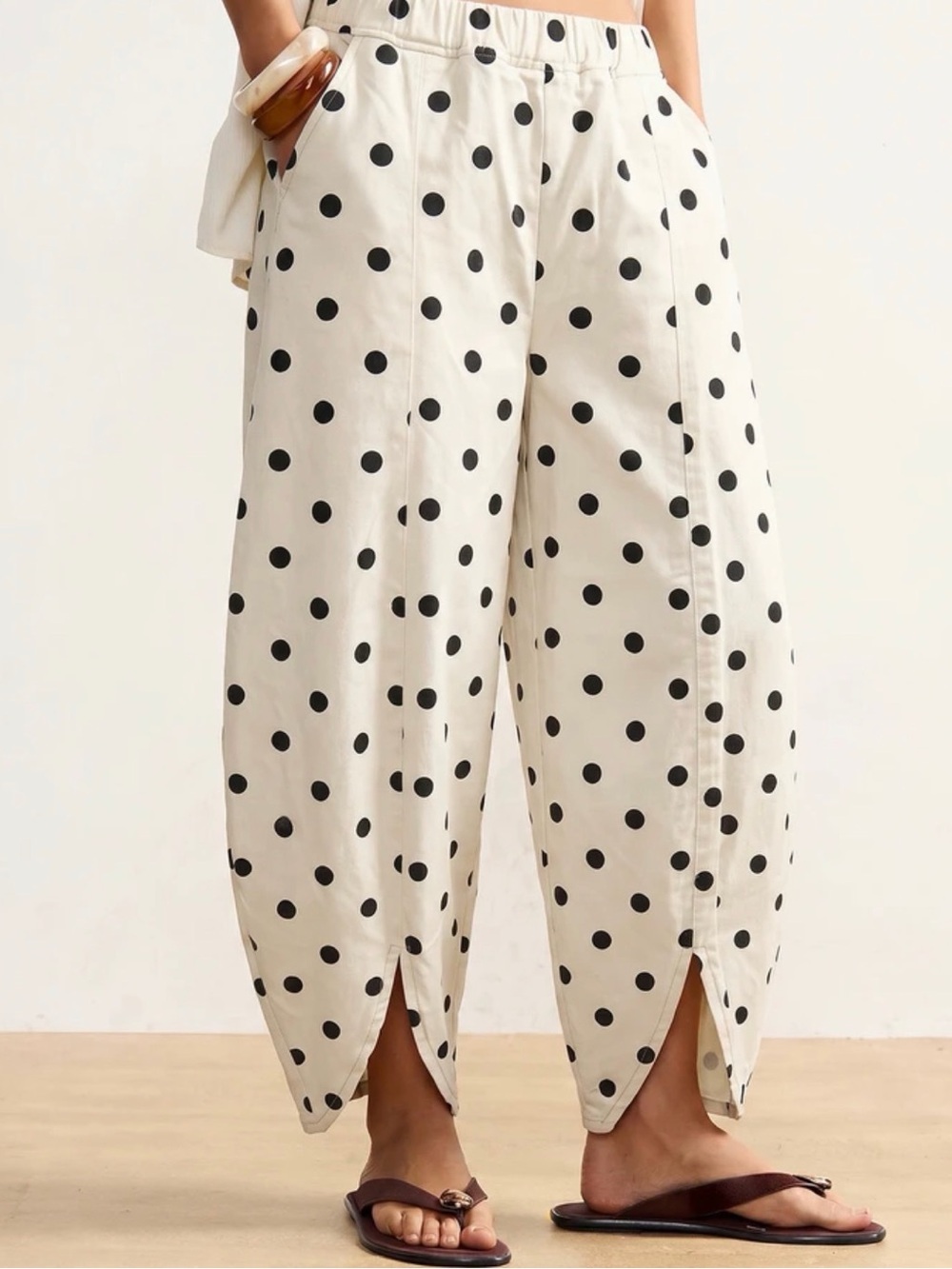 Polka Dot Denim Jeans